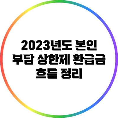 2023년도 본인 부담 상한제 환급금 흐름 정리