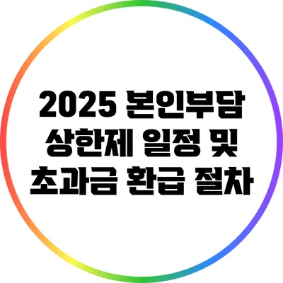 2025 본인부담 상한제 일정 및 초과금 환급 절차