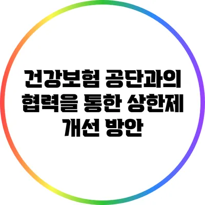 건강보험 공단과의 협력을 통한 상한제 개선 방안