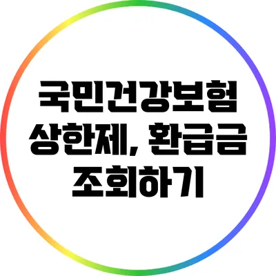 국민건강보험 상한제, 환급금 조회하기