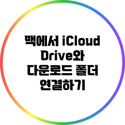 맥에서 iCloud Drive와 다운로드 폴더 연결하기