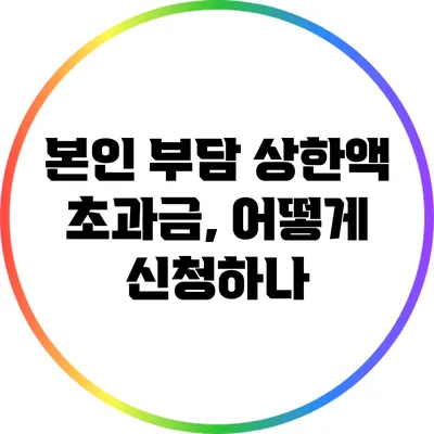 본인 부담 상한액 초과금, 어떻게 신청하나?