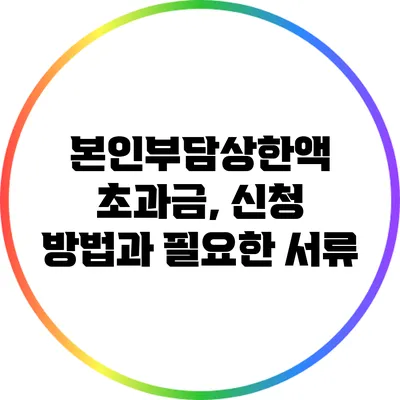 본인부담상한액 초과금, 신청 방법과 필요한 서류