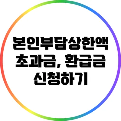 본인부담상한액 초과금, 환급금 신청하기