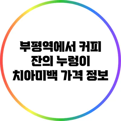 부평역에서 커피 잔의 누렁이 치아미백 가격 정보