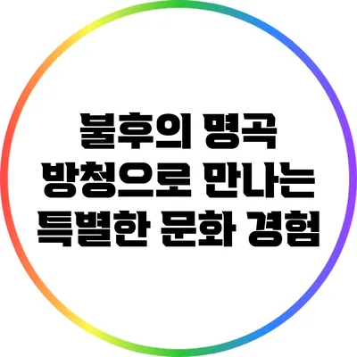 불후의 명곡 방청으로 만나는 특별한 문화 경험