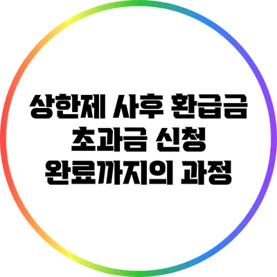 상한제 사후 환급금 초과금 신청 완료까지의 과정