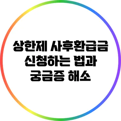 상한제 사후환급금: 신청하는 법과 궁금증 해소