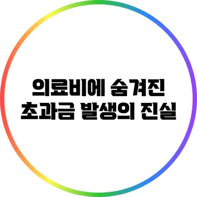 의료비에 숨겨진 초과금 발생의 진실