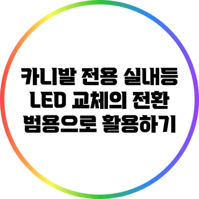 카니발 전용 실내등 LED 교체의 전환: 범용으로 활용하기