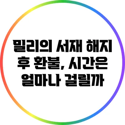 밀리의 서재 해지 후 환불, 시간은 얼마나 걸릴까?