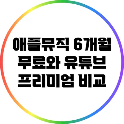 애플뮤직 6개월 무료와 유튜브 프리미엄 비교