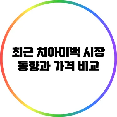 최근 치아미백 시장 동향과 가격 비교